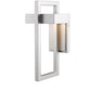 Z-Lite Luttrel 7" 1-Light LED Silver Outdoor Wall Sconce With Frosted Glass Shade