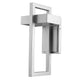 Z-Lite Luttrel 7" 1-Light LED Silver Outdoor Wall Sconce With Frosted Glass Shade