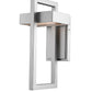 Z-Lite Luttrel 7" 1-Light LED Silver Outdoor Wall Sconce With Frosted Glass Shade