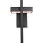 Z-Lite Luttrel 9" 1-Light LED Black Outdoor Wall Sconce With Frosted Glass Shade