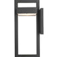 Z-Lite Luttrel 9" 1-Light LED Black Outdoor Wall Sconce With Frosted Glass Shade