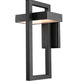 Z-Lite Luttrel 9" 1-Light LED Black Outdoor Wall Sconce With Frosted Glass Shade