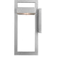 Z-Lite Luttrel 9" 1-Light LED Silver Outdoor Wall Sconce With Frosted Glass Shade