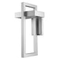 Z-Lite Luttrel 9" 1-Light LED Silver Outdoor Wall Sconce With Frosted Glass Shade