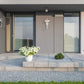 Z-Lite Luttrel 9" 1-Light LED Silver Outdoor Wall Sconce With Frosted Glass Shade