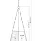 Z-Lite Madeline 18" 5-Light Candelabra Brushed Nickel Steel White Fabric Shade Pendant Lighting
