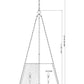 Z-Lite Madeline 24" 6-Light Candelabra Brushed Nickel Steel White Fabric Shade Pendant Lighting