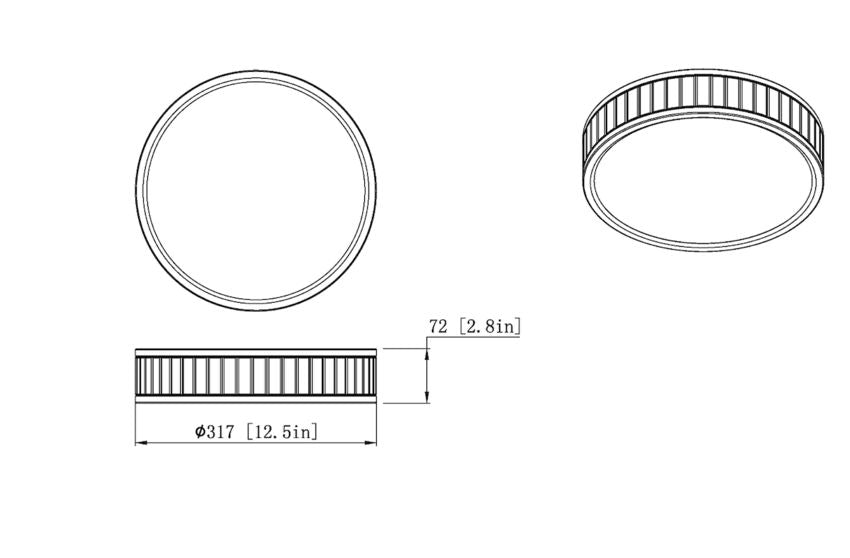 Z-Lite Madison 13" 1-Light LED Brushed Nickel and Frosted Acrylic Shade Flush Mount Lighting