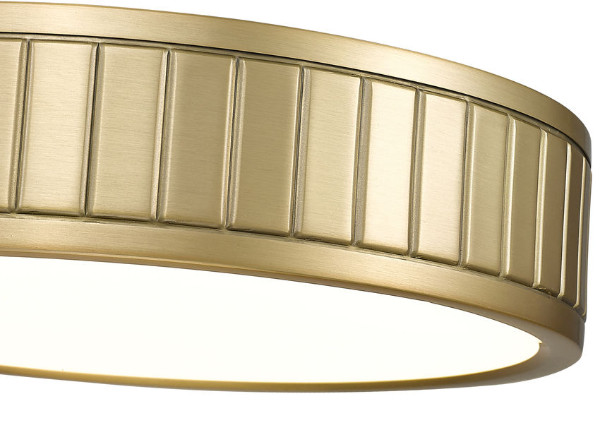 Z-Lite Madison 13" 1-Light LED Modern Gold and Frosted Acrylic Shade Flush Mount Lighting