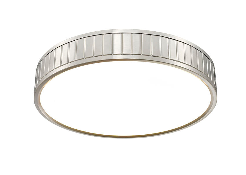 Z-Lite Madison 17" 1-Light LED Brushed Nickel and Frosted Acrylic Shade Flush Mount Lighting