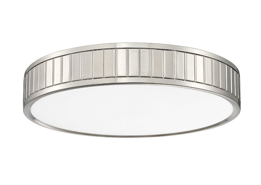 Z-Lite Madison 17" 1-Light LED Brushed Nickel and Frosted Acrylic Shade Flush Mount Lighting