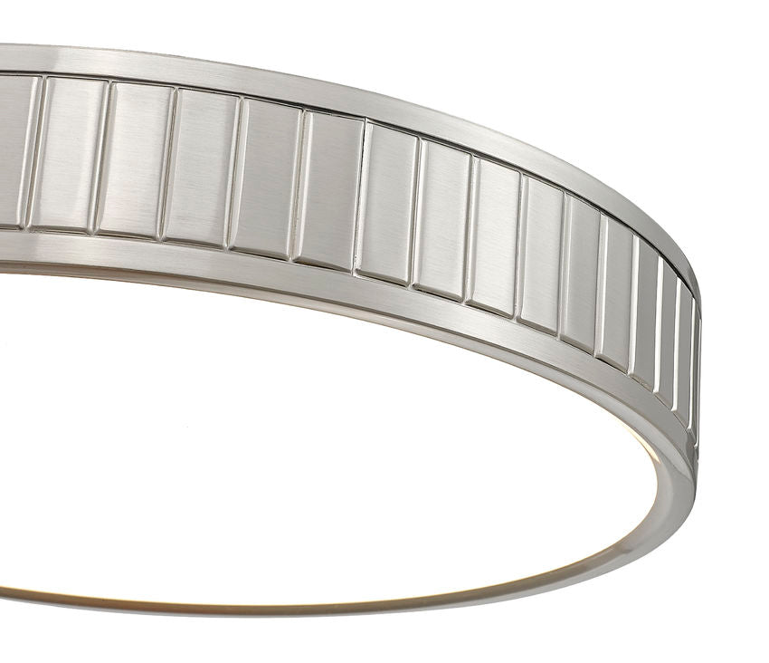 Z-Lite Madison 17" 1-Light LED Brushed Nickel and Frosted Acrylic Shade Flush Mount Lighting