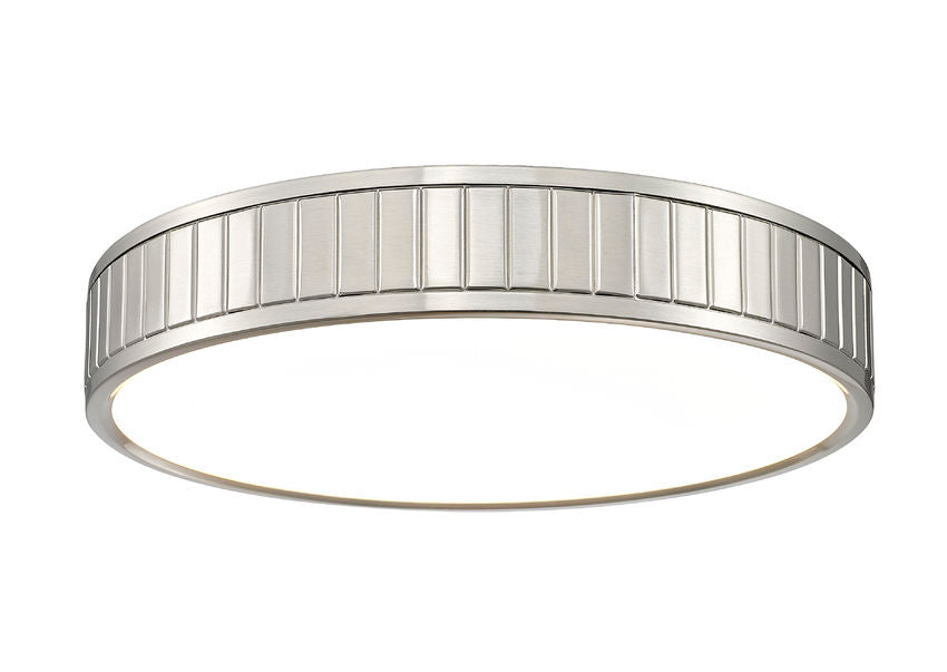 Z-Lite Madison 17" 1-Light LED Brushed Nickel and Frosted Acrylic Shade Flush Mount Lighting