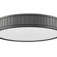 Z-Lite Madison 17" 1-Light LED Matte Black and Frosted Acrylic Shade Flush Mount Lighting