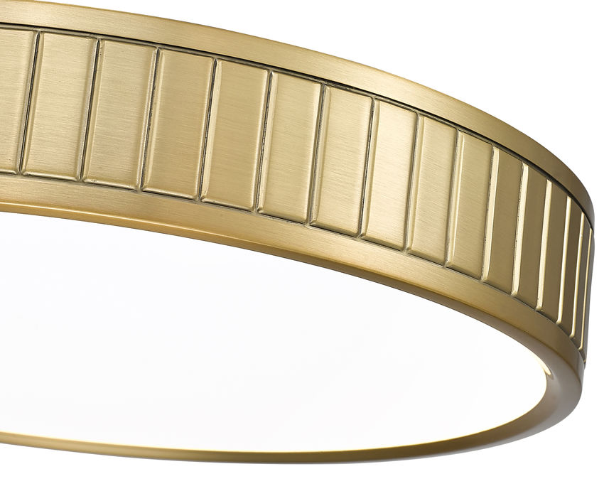 Z-Lite Madison 17" 1-Light LED Modern Gold and Frosted Acrylic Shade Flush Mount Lighting
