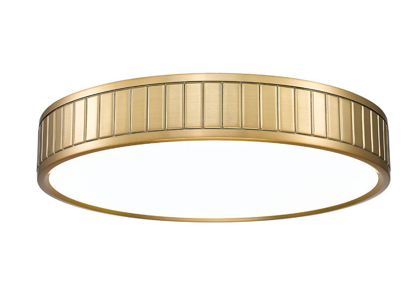 Z-Lite Madison 17" 1-Light LED Modern Gold and Frosted Acrylic Shade Flush Mount Lighting