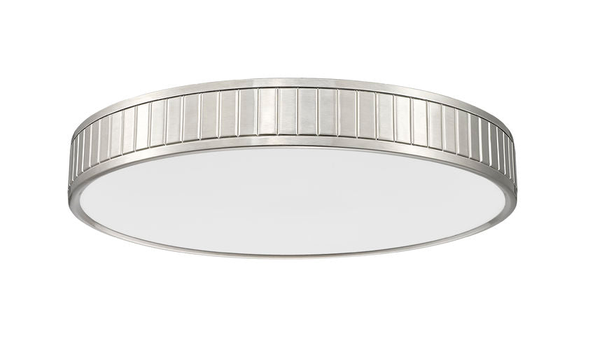 Z-Lite Madison 21" 1-Light LED Brushed Nickel and Frosted Acrylic Shade Flush Mount Lighting
