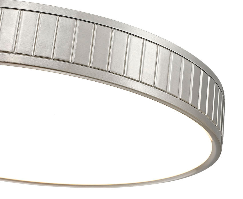 Z-Lite Madison 21" 1-Light LED Brushed Nickel and Frosted Acrylic Shade Flush Mount Lighting