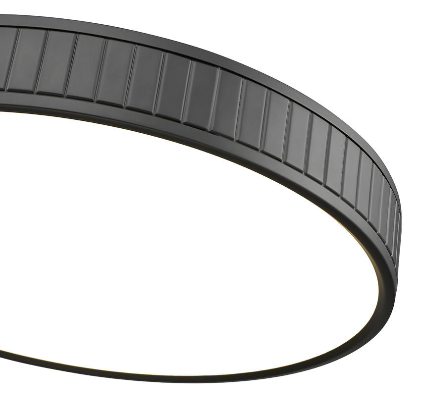 Z-Lite Madison 21" 1-Light LED Matte Black and Frosted Acrylic Shade Flush Mount Lighting