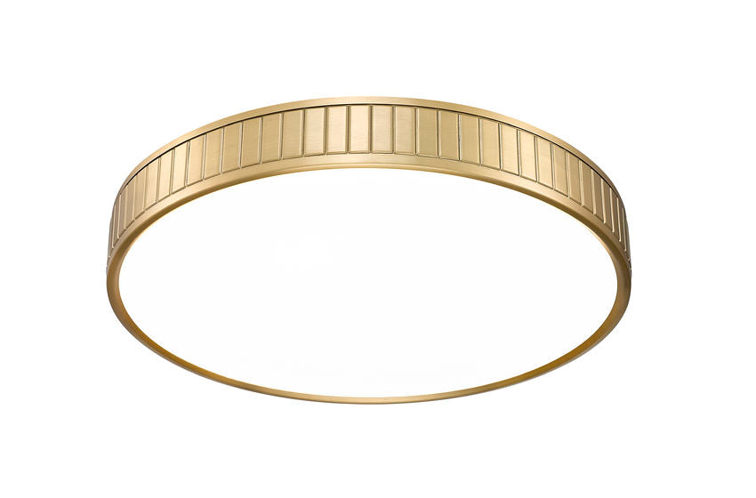 Z-Lite Madison 21" 1-Light LED Modern Gold and Frosted Acrylic Shade Flush Mount Lighting