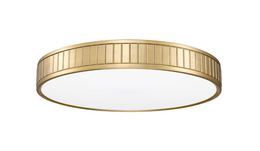 Z-Lite Madison 21" 1-Light LED Modern Gold and Frosted Acrylic Shade Flush Mount Lighting
