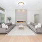 Z-Lite Madison 21" 1-Light LED Modern Gold and Frosted Acrylic Shade Flush Mount Lighting