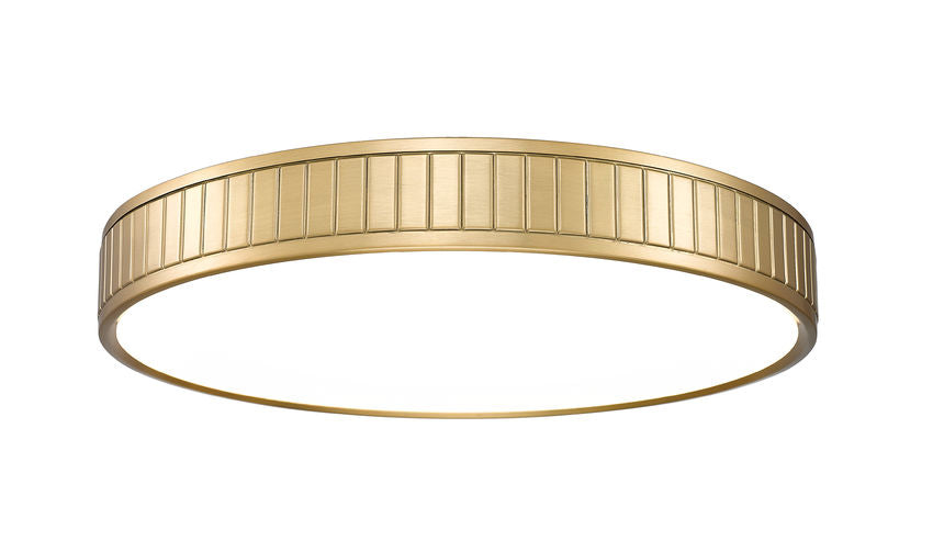 Z-Lite Madison 21" 1-Light LED Modern Gold and Frosted Acrylic Shade Flush Mount Lighting