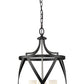 Z-Lite Malcalester 14" 3-Light Matte Black and Brushed Nickel Pendant Light With White Glass Shade