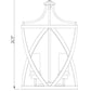 Z-Lite Malcalester 14" 3-Light Matte Black and Olde Brass Pendant Light With White Glass Shade