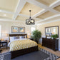Z-Lite Malcalester 24" 6-Light Matte Black and Brushed Nickel Pendant Light With White Glass Shade