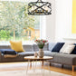 Z-Lite Malcalester 24" 6-Light Matte Black and Olde Brass Pendant Light With White Glass Shade