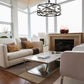 Z-Lite Malcalester 30" 8-Light Matte Black and Brushed Nickel Pendant Light With White Glass Shade