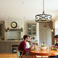 Z-Lite Malcalester 30" 8-Light Matte Black and Olde Brass Pendant Light With White Glass Shade