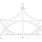 Z-Lite Malcalester 30" 8-Light Matte Black and Olde Brass Pendant Light With White Glass Shade