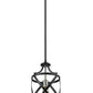 Z-Lite Malcalester 8" 1-Light Matte Black and Brushed Nickel Mini Pendant Light