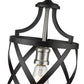 Z-Lite Malcalester 8" 1-Light Matte Black and Brushed Nickel Mini Pendant Light