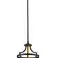Z-Lite Malcalester 8" 1-Light Matte Black and Olde Brass Mini Pendant Light
