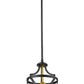 Z-Lite Malcalester 8" 1-Light Matte Black and Olde Brass Mini Pendant Light