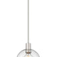 Z-Lite Margo 10" 1-Light Brushed Nickel Pendant Light With Clear Seedy Glass Shade