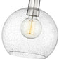 Z-Lite Margo 10" 1-Light Brushed Nickel Pendant Light With Clear Seedy Glass Shade