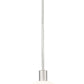 Z-Lite Margo 10" 1-Light Brushed Nickel Pendant Light With White Glass Shade