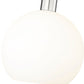 Z-Lite Margo 10" 1-Light Brushed Nickel Pendant Light With White Glass Shade