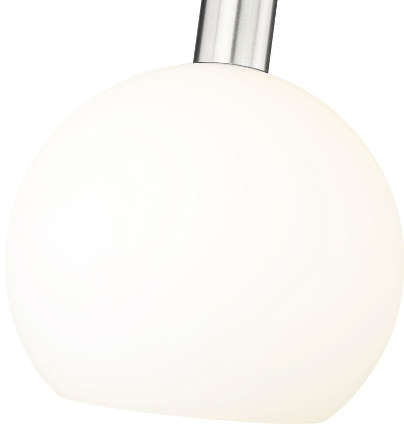 Z-Lite Margo 10" 1-Light Brushed Nickel Pendant Light With White Glass Shade