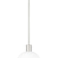 Z-Lite Margo 10" 1-Light Brushed Nickel Pendant Light With White Glass Shade