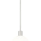 Z-Lite Margo 10" 1-Light Brushed Nickel Pendant Light With White Glass Shade