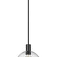 Z-Lite Margo 10" 1-Light Matte Black Pendant Light With Clear Seedy Glass Shade