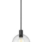 Z-Lite Margo 10" 1-Light Matte Black Pendant Light With Clear Seedy Glass Shade