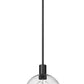 Z-Lite Margo 10" 1-Light Matte Black Pendant Light With Clear Seedy Glass Shade