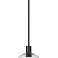 Z-Lite Margo 10" 1-Light Matte Black Pendant Light With Clear Seedy Glass Shade