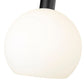 Z-Lite Margo 10" 1-Light Matte Black Pendant Light With White Glass Shade